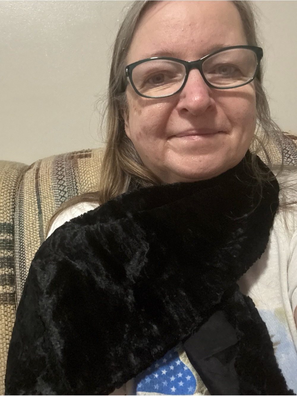 Unlisted Black Faux Fur Scarf Wrap